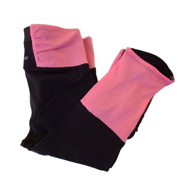 Under Armour Women's Pair UA Fly-By Compression Pink & Blue Capri Leggings Small - Picture 4 of 15